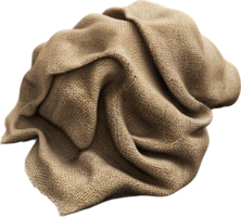 A textured image featuring a pile of burlap fabric, showcasing its coarse weave and warm, neutral tones against a dark background. png