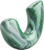 Swirled abstract form. Fluidity of color and shape in a dynamic, curved object of art that balances form with chromatic interest. png