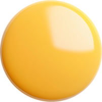 A vibrant, smooth, round disk glows with a warm, honeyed yellow hue, reflecting light in a soft, inviting manner, evoking happiness and warmth. png