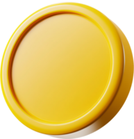 Close up shot of a shiny gold coin. A simple, round coin catching the light, symbolizing value, currency, and financial concepts. png
