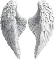 Majestic white wings. The light reflects off the delicate feathers, creating a ethereal and beautiful scene. Art and fantasy elements. png