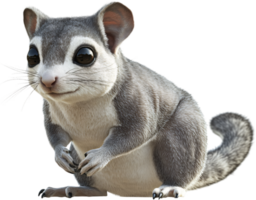 Cute and endearing, this digital rendering of a chinchilla-like creature captures its charm with soft fur and expressive eyes. png