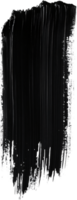 A thick, glossy black paint stroke cascades down, creating a visual texture with its vertical lines and varying depth of color. png