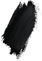 Monochrome minimalist. The dark paint swatch with visible brush strokes makes a stark, bold visual statement against the black background. png