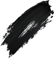 Striking black paint stroke, creating a visual statement of artistic expression and texture on a dark canvas for a dramatic effect. png