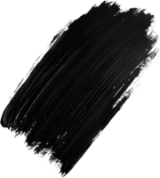 Black paint stroke against a stark backdrop. The brushstroke reveals texture and depth, creating a visual contrast against the dark background. png