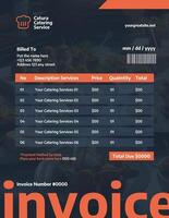 Modern Catering Service Invoice Template