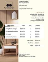 Interior Invoice template