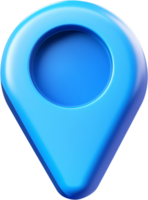 A 3D-rendered, light-blue map pointer icon, suggesting location services, navigation, or points of interest in a digital map setting. png