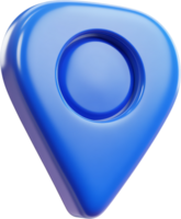A shiny blue map pointer floats against a black background, indicating a specific location with its simple, modern design. png