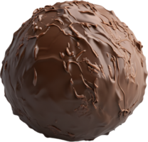 Chocolate Truffle Delight, A decadent sphere of rich, creamy indulgence, coated in a luscious, smooth ganache for a melt-in-your-mouth experience. png