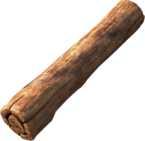 Isolated wood log showcases natural patterns. The neutral brown and tan tones make it versatile for various visual projects. png