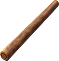 A smooth, brown, cylindrical object, similar to a dowel, positioned diagonally on a black backdrop, showcasing its textural details. png