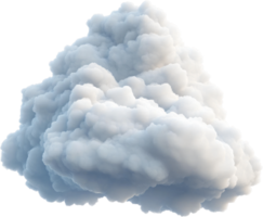 A voluminous cloud formation, exhibiting fluffy textures and soft gradations of white and blue, suggesting fair weather in an open sky. png
