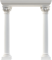 Elegant white architectural archway. Classical design adds a touch of timeless sophistication. Perfect for historical or artistic representation. png