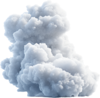 A dense cloud of white smoke billowing upwards, its form intricate and voluminous, against a stark black backdrop, creating contrast. png