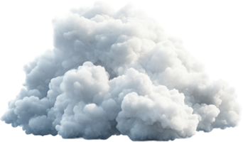 Cumulus cloud, puffy, white, with a dark base. The image is on a transparent background. A bright and fluffy cumulus cloud formation. png