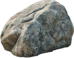 A rock stands alone, its textures of grey, brown, and greenish tints telling a story of time, exposure, and the patient shaping of elements. png