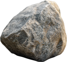 Detailed image of a large, isolated rock with a complex texture and color variation. The rock showcases shades of gray and beige. png