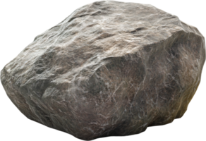 A large, gray rock is the central element, exhibiting a rough texture and natural patterns that convey solidity and geological history. png