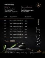 Modern Black Beauty Spa Invoice Template