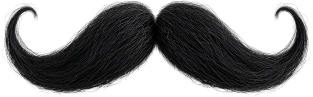 Elegant mustaches add a touch of sophistication, style, and flair to any face, expressing uniqueness and personality with a dash of humor. png