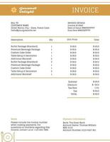 Catering Service Invoice template
