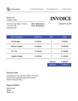 Web Design Invoice Template