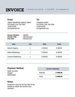 Digital Marketing Strategist Invoice template