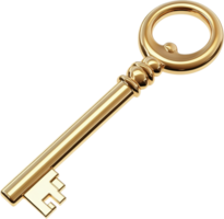 A golden key represents opportunity, mystery, access, and unlocking potential, with a timeless design and elegant craftsmanship. png