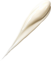 Creamy streak texture on dark background, emphasizing smoothness and viscosity, used for skincare or cosmetic product presentation. png