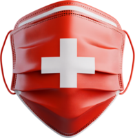 A red and white face mask offers a simple, yet elegant, solution for personal protection and symbolic style in a post-pandemic world. png