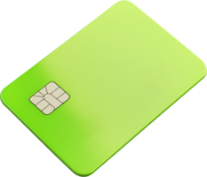 A sleek, lime green card with an EMV chip, symbolizing modern finance and secure transactions in a vibrant, contemporary design. png