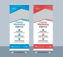 Business roll up display vector