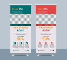 Furniture roll up standee vector
