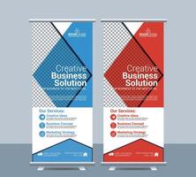 Business roll up display standee for presentation purpose vector