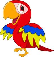 Cartoon of a funny parrot dancing vector