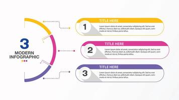 Infographic 3 options or step for presentation. Business icons concept. vector