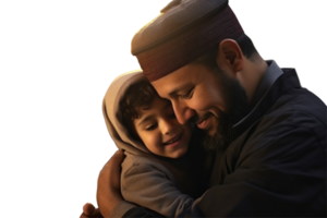A man and a child are hugging each other png