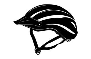 Cycle Helmet Silhouette isolated on white background vector