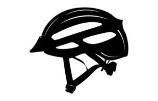 Cycle Helmet Silhouette isolated on a white background vector
