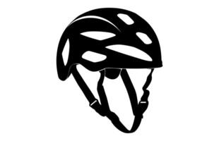 Cycle Helmet Black Silhouette isolated on a white background vector