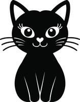 Abstract Cat Silhouette Art Design vector