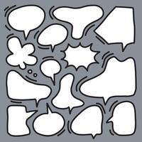 Speech bubble, speech balloon, chat bubble line art icon for apps and websites vector