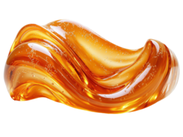 vibrant orange gel with smooth, wavy texture and bubbles, creating dynamic visual effect png