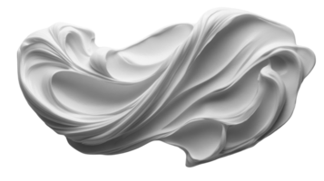 smooth, flowing texture of white cream or paint, showcasing elegant swirls and curves png