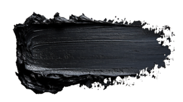 Black paint stroke texture on transparent background, ideal for design projects png