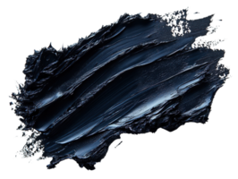 Abstract dark blue paint texture with dynamic brush strokes and depth png