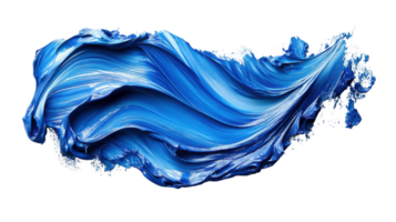 vibrant blue paint stroke with smooth, flowing texture and dynamic movement png