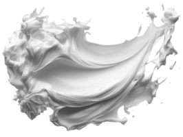 Dynamic white paint splash creating artistic effect and texture png